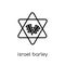 Israel Barley icon. Trendy modern flat linear vector Israel Barley icon on white background from thin line Religion collection