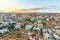 Israel Bethlehem, View from a high point of view on Bethlehem at sunrise