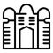 Israel building icon outline vector. Torah religion