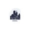 Israel city skyline shape logo icon illustration