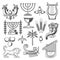 Israel culture and judaism religion vector icons