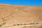 Israel, desert, sleeper car park along the road.