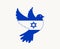 Israel dove of peace Flag Emblem Symbol Abstract