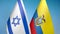 Israel and Ecuador two flags