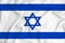 Israel flag on the background texture. Concept for designer solutions