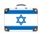 Israel flag in the form of a travel suitcase on a white background