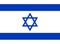 Israel flag in official colors and with aspect ratio of 8:11