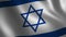 Israel flag waving 3d. Abstract background. Loop animation.