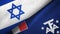 Israel and French Southern and Antarctic Lands two flags textile cloth