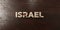 Israel - grungy wooden headline on Maple - 3D rendered royalty free stock image