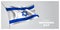Israel independence day greeting card, banner, horizontal vector illustration