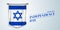 Israel independence day greeting card, banner, vector illustration