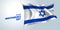 Israel independence day greeting card, banner, vector illustration