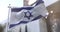 Israel or Israeli flagstaff Slow motion seamless loop