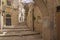 Israel - Jerusalem - Old city hidden passageway, stairway and ar