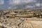 Israel, Jerusalem, View from Mount Zion, over the old city, with in the foreground, a part of the thousands of tombs