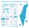 Israel Map - Info Graphic Vector Illustration