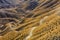 Israel, Negev, desert. Close up of the mountain structure of the Negev desert, from a high point,