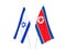 Israel and North Korea flags