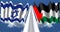 ISRAEL AND PALESTINE FLAGS