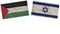 Israel and Portugal Flags Together Paper Texture Illustration