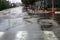 Israel rains: wet asphalt and pedestrian crossing, Winter in Israel