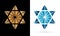 Israel star, modern star,Jewish star, luxury graphic vector.