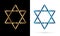 Israel star, modern star,Jewish star, luxury graphic vector.