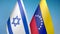 Israel and Venezuela two flags