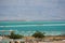 Israel View of Dead Sea beach. Incredible colors of sea.