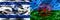 Israel vs Gipsy smoke flags placed side by side. Israeli and Gipsy flag together