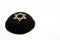 Israeli black Kippah with the david star.