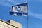 Israeli blue and white flag with the Star of David