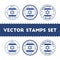 Israeli flag rubber stamps set.