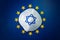 Israeli kippah on the European flag. The Jewish community in country