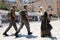 Israeli Soldiers and Palestinian Woman