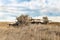 An Israeli tank destroyed during Yom Kippur War remains in Valley of Tears near the OZ 77 Tank Brigade Memorial on the Golan