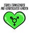 Israeli transgender and genderqueer garden - Rainbow heart sticker Pride Banner.