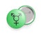Israeli transgender pride round glossy 3d badge mockup