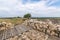 Israelite fortress remains, in Tel Hazor National Park