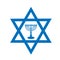 Isreali symbols, David star and a jewish temple lamp