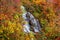 Issaqueena Falls during autumn season in Walhalla, South Carolina