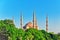 ISTAMBUL,TURKEY-MAY 07,2016:Beautiful Sultan Ahmed Mosque is a h