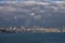 Istambul -Turkey, Rainbow and clouds. Shooting from Bosphorus strait.