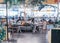 ISTANBUL, AIRPORT - FEBRUARY, 2019: International airport. People waiting flight at the restaurant