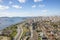 Istanbul Anatolian side coastline, islands and the Sea of Marmara. Kartal coast, modern buildings and housing situation view from