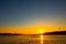 Istanbul background photo. Wide angle view of Bosphorus Bridge at sunset.