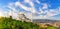 Istanbul Big Camlica Mosque, sunset panorama, beautiful aerial view