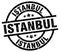 Istanbul black round stamp