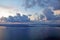 Istanbul and the Bosphorus at sunrise from a height.